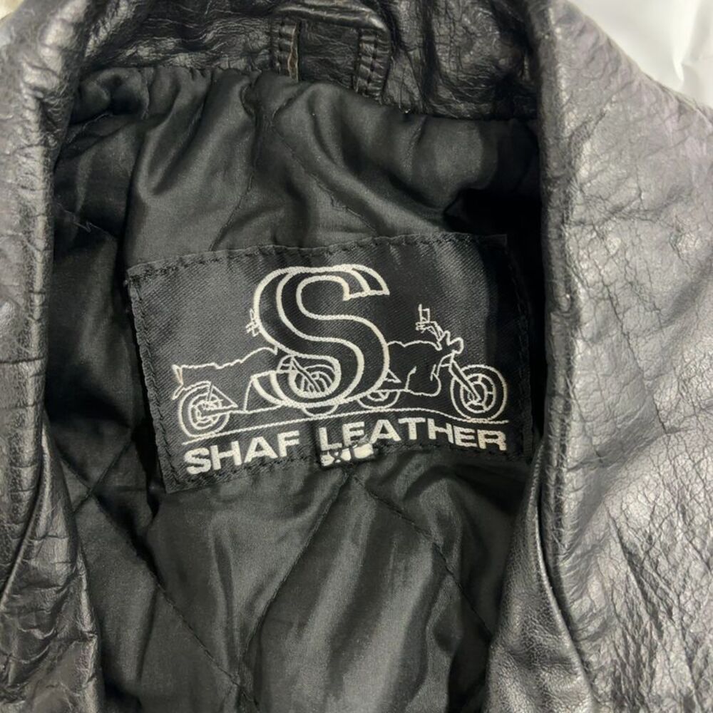 Shaf Leather Vintage 80's Leather Motorcycle Jacket!